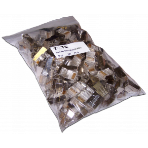 Коннектор RJ45 STP 8P8C, универсальный, cat.6, 100 шт.